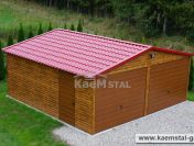 GARAŻ blaszany DREWNOPODOBNY imitacja drewna GARAŻE blaszane orzech dąb