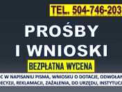 Napisanie pisma, odwołania,  tel. 504-746-203 , biuro pisania pism, cennik