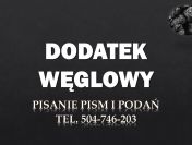 Dodatek węglowy, wzór pisma, tel. 504-746-203. Węgiel, odmowa, odwołanie