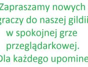 Zapraszamy nowych graczy do gildii w grze przeglądarkowej