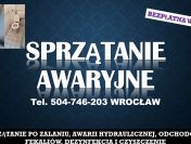 Sprzątanie fekaliów Wrocław, tel. 504-746-203. Po zalaniu kanalizacji