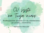Pisanie CV i LM po niemiecku/24-48 h/cała Polska/99 zł/extra bonus