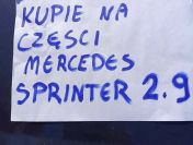 kupie silnik 2.9 mercedes sprinter do 7000 zł