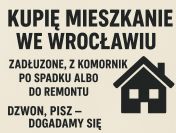 Kupię mieszkanie we Wrocławiu - bezpośrednio