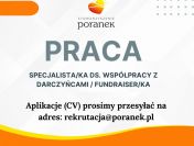 Specjalista/ka ds. współpracy z darczyńcami / fundraiser/ka