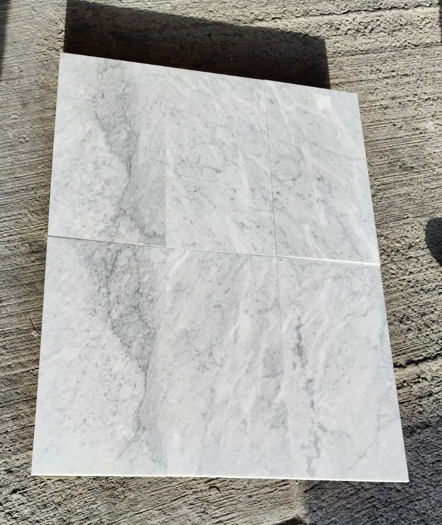 Płytki marmurowe Carrara Bianco 61x30,5x1 matowe WROCŁAW - Zdjęcie 1