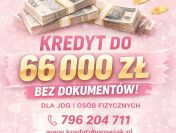 KREDYT DLA JDG I OSÓB FIZYCZNYCH BEZ DOKUMENTOWANIA DOCHODU!