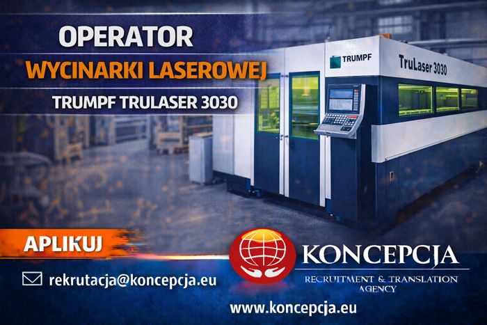 Operator, operatorka wycinarki laserowej CNC (Weißenburg-MH-DPK-DE)  - Zdjęcie 1
