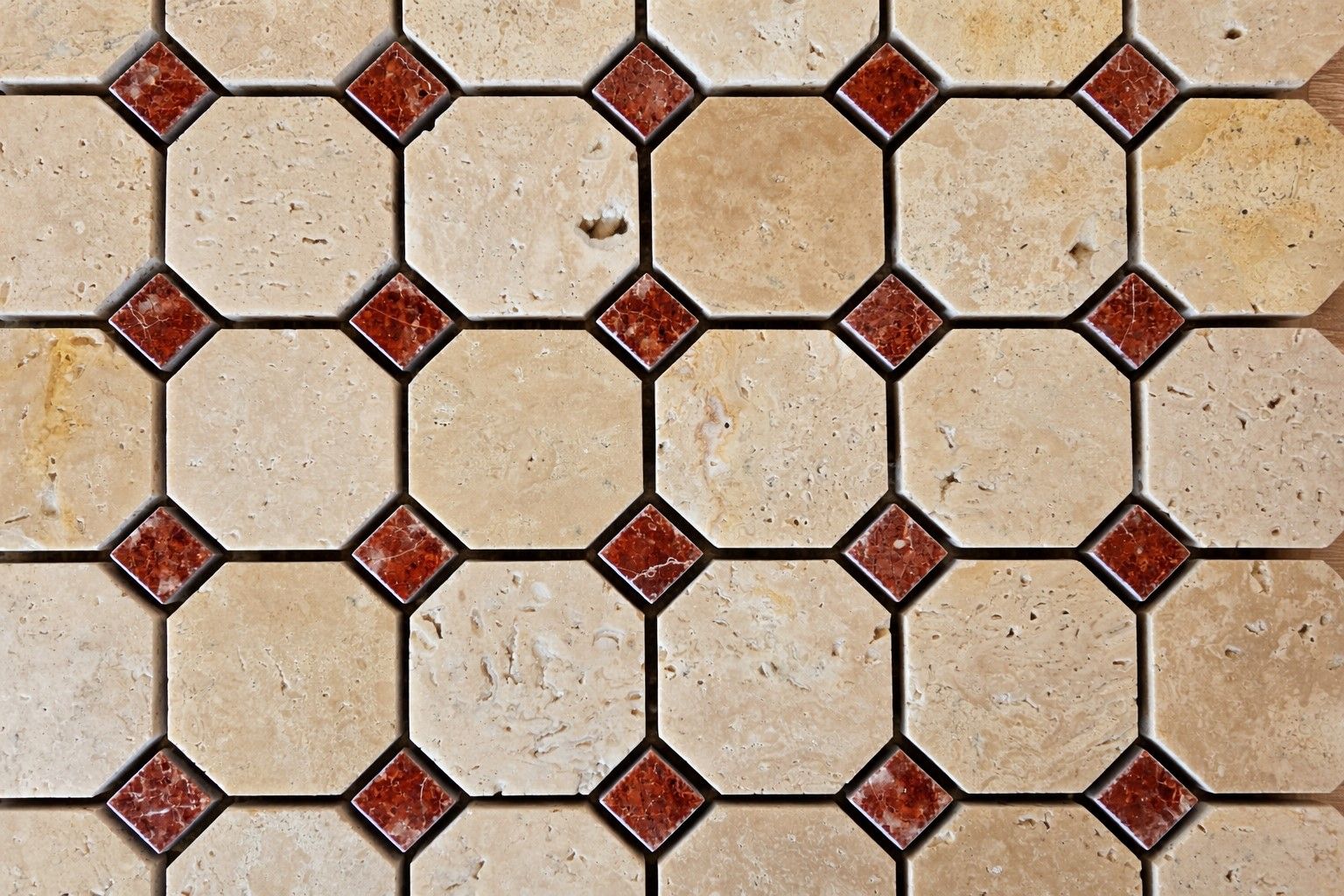 Mozaika Marmurowa TRAWERTYN BEIGE/ALICANTE 30,5x30,5x1 poler WROCŁAW - Zdjęcie 1