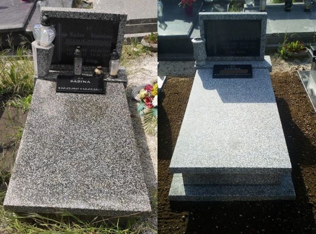 Prostowanie nagrobków, Wrocław, Cmentarz, t. 504746203, pomników przechylonych  - Zdjęcie 1