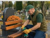 Montaż ławeczek nagrobnych, na cmentarzu, przy grobie, tel. 504-746-203