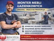 Monter, monterka mebli łazienkowych (Greding-BD-BH-DE)