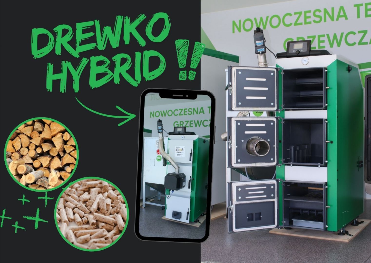 Kocioł C.O. DrewKo Hybrid 12kW WROCŁAW - Zdjęcie 1