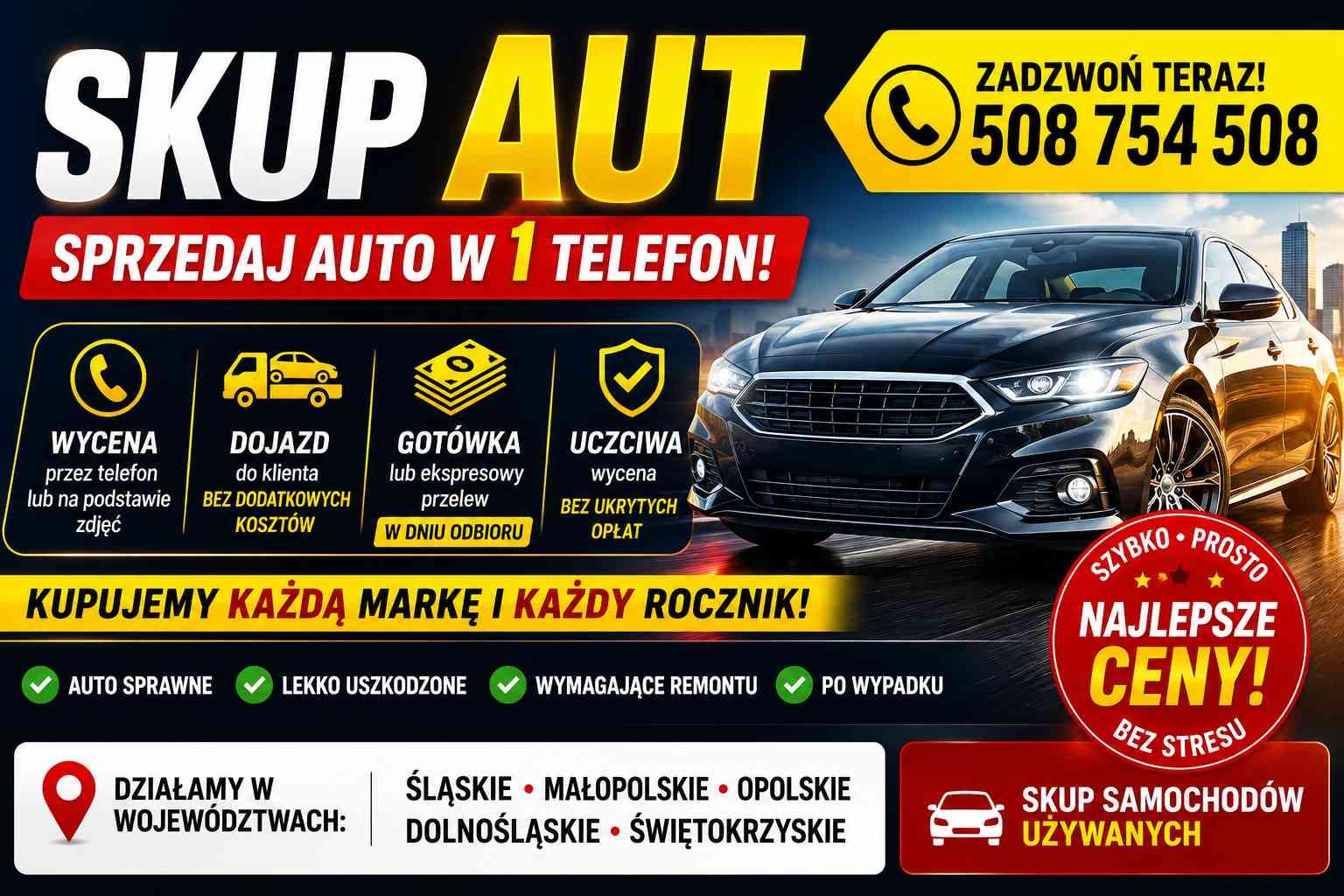 Skup aut - Gotówka od ręki | Skup samochodów |Kupię samochód | Skup samochodów Polska południowa - Zdjęcie 1