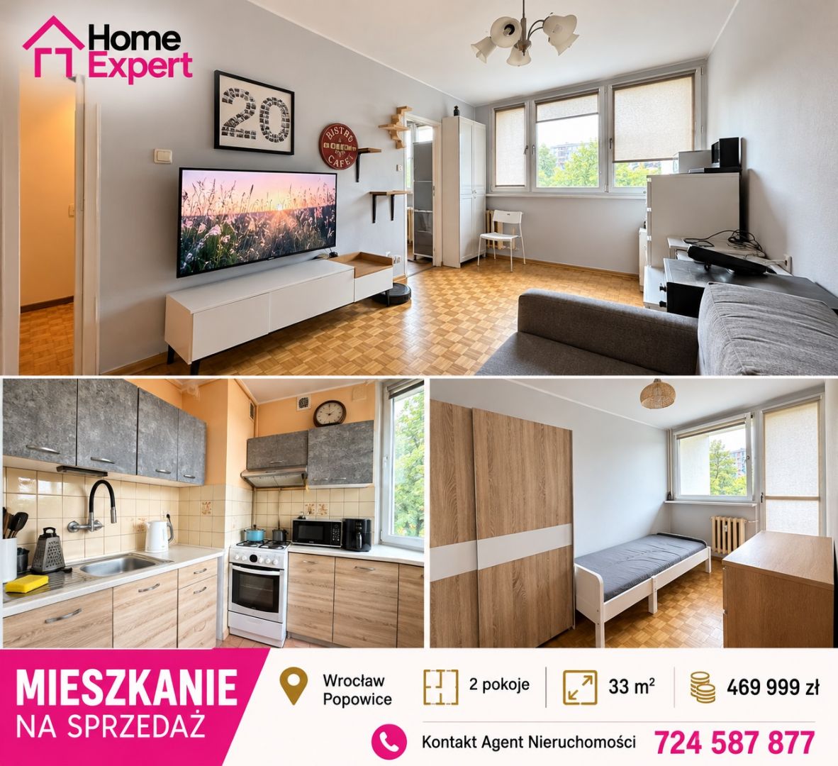 2pok, 33met, okolice Zajęczej BALKON/PIWNICA/WINDA (Wrocław) Wrocław - Fabryczna - Popowice - Zdjęcie 1