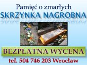 Skrzynka na grób z montażem, tymczasowa skrzynia drewniana, cena