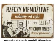 odbiór mebli używanych,wywóz starych mebli Wrocław,tel.607-698-310