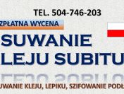 Usuwanie kleju po płytkach, cennik tel. 504-746-203, Wrocław, skuwanie podłogi