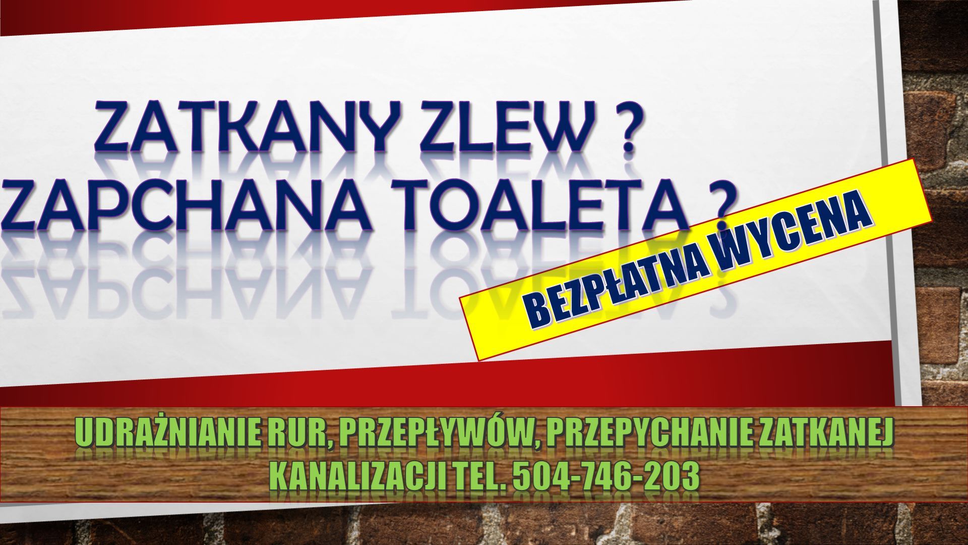 Przepychanie toalet, cena, tel. 504-746-203,Wrocław. Udrażnianie odpływu Wrocław - Zdjęcie 1